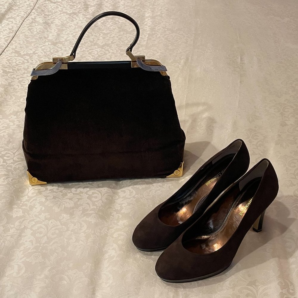 enzo angiolini dark brown suede shoes